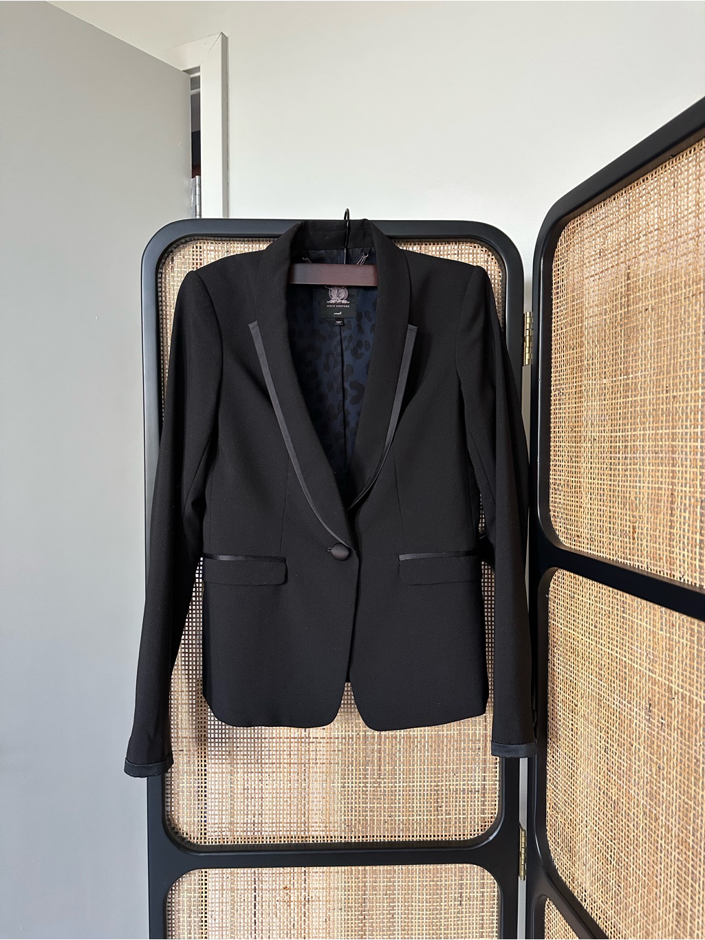 Juicy Couture Black Satin Trim Blazer